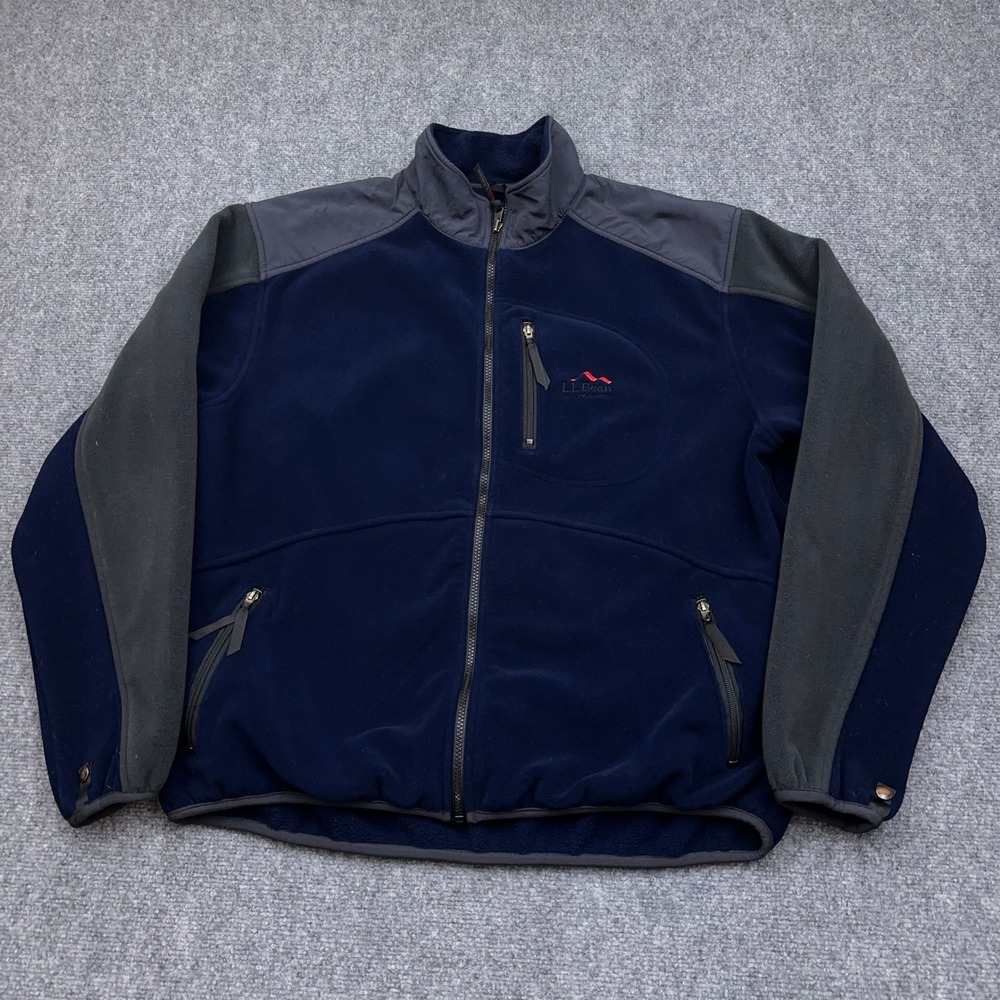 Vintage L.L.Bean Outdoors All Conditions Fleece Jacket Men XL Pit Zips USA Made